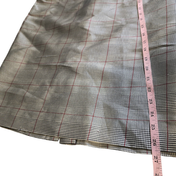 Teri Jon plaid silk suit set blazer skirt size 10 - Picture 11 of 12